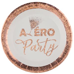 Assiette Apéro party Blanc Ø 22.5 cm Sachet de 10 pièces