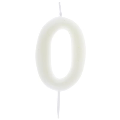 Bougie chiffre phosphorescente N°0 4 x 9 cm La pièce Bougie chiffre phosphorescente N°0 4 x 9 cm La pièce