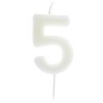Bougie chiffre phosphorescente N°5 4 x 9 cm La pièce