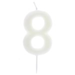 Bougie chiffre phosphorescente N°8 4 x 9 cm La pièce
