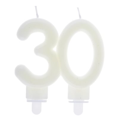 Bougie Âges phosphorescente 30 ans 7.5 x 9 cm La pièce Bougie Âges phosphorescente 30 ans 7.5 x 9 cm La pièce