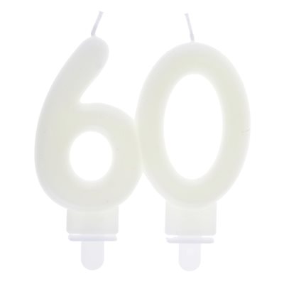 Bougie Âges phosphorescente 60 ans 7.5 x 9 cm La pièce Bougie Âges phosphorescente 60 ans 7.5 x 9 cm La pièce