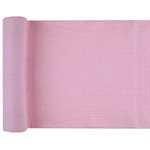 Chemin de table créponné Rose 26 cm Rouleau de 3 mètres