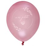 Ballon Baptême nacré Rose Ø 23 cm Sachet de 8 pièces