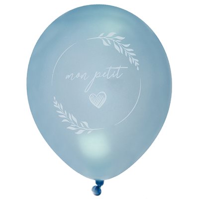 Ballon Baptême nacré Ciel Ø 23 cm Sachet de 8 pièces Ballon Baptême nacré Ciel Ø 23 cm Sachet de 8 pièces