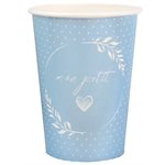 Gobelet Baptême nacré Ciel Ø 7.8 x 9.7 cm  /  27cl Sachet de 1