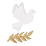 Déco à parsemer Communion Blanc 1 x 4 cm & 3.5 x 4 cm Sachet