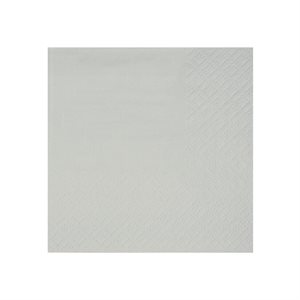 Serviette cocktail Gris 21 x 20 cm Sachet de 25 pièces