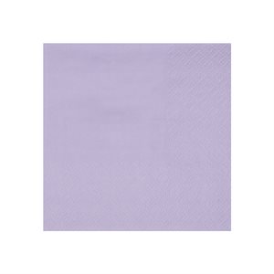 Serviette cocktail Crystal Parme Sachet de 25 pièces 21 x 20