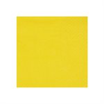 Serviette cocktail Crystal Jaune Sachet de 25 pièces 21 x 20