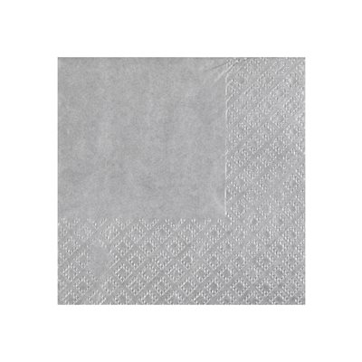 Serviette cocktail Crystal Argent Sachet de 25 pièces 21 x 2 Serviette cocktail Crystal Argent Sachet de 25 pièces 21 x 2