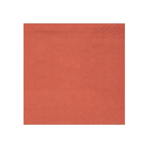 Serviette cocktail Terracotta 21 x 20 cm Sachet de 25 pièce