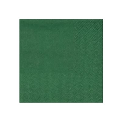 Serviette cocktail Vert 21 x 20 cm Sachet de 25 pièces