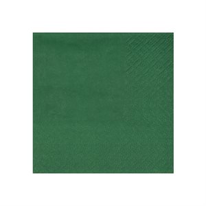 Serviette cocktail Vert 21 x 20 cm Sachet de 25 pièces