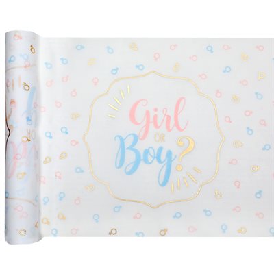 Chemin de table Girl or Boy ? Multicolore 28 cm Rouleau de 3 Chemin de table Girl or Boy ? Multicolore 28 cm Rouleau de 3