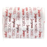Bolduc Joyeux Noël Blanc 10 mm Bobine de 25 mètres
