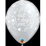 B.11'' BEST DAY EVER ARGENT COEURS BLANC A / A