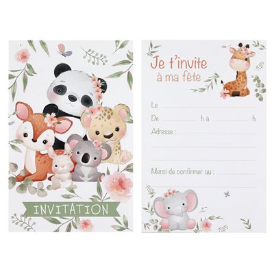 Carte invitation Explorateur Multi11 x 17 cm Sachet de 6 Carte invitation Explorateur Multi11 x 17 cm Sachet de 6