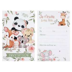 Carte invitation Explorateur Multi11 x 17 cm Sachet de 6