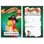Carte invitation Pirate Multicolore 11 x 17 cm Sachet de 6 p