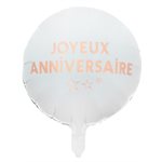 Ballon Alu Star d'un jour Rose Ø 45 cm. Hélium 0.015 m3 Poch
