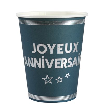 Gobelet Star d'un jour Bleu canard Sachet de 10 pièces Ø 7.8 Gobelet Star d'un jour Bleu canard Sachet de 10 pièces Ø 7.8