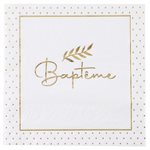 Serviette Baptême Multicolore 33 x 33 cm Sachet de 20 pièces