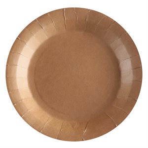 Grande assiette ronde Kraft Kraft Ø 22.5 cm Sachet de 10 piè