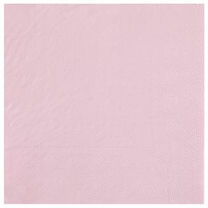 Serviette Crystal Rose clair Sachet de 25 pièces 33 x 33 cm