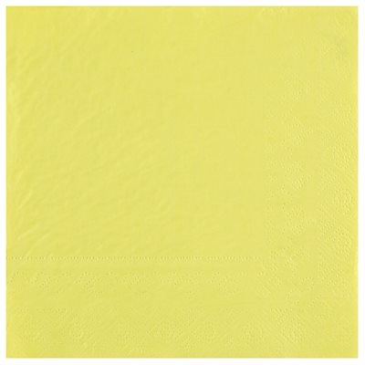 Serviette Crystal Jaune 33 x 33 cm Sachet de 25 pièces Serviette Crystal Jaune 33 x 33 cm Sachet de 25 pièces