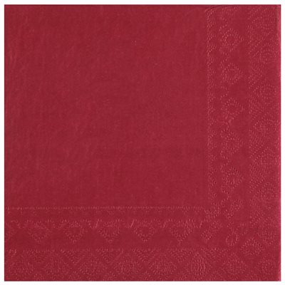 Serviette Crystal Bordeaux 33 x 33 cm Sachet de 25 pièces Serviette Crystal Bordeaux 33 x 33 cm Sachet de 25 pièces