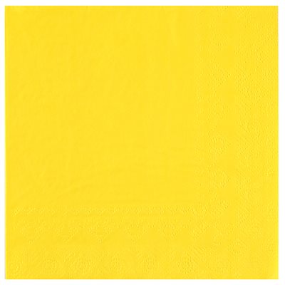 Serviette Crystal Jaune Sachet de 25 pièces 33 x 33 cm