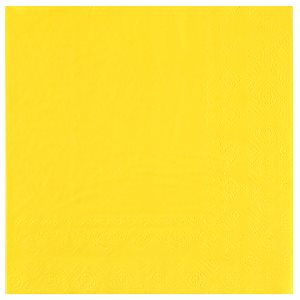 Serviette Crystal Jaune Sachet de 25 pièces 33 x 33 cm