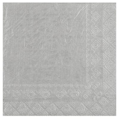 Serviette Crystal Argent Sachet de 25 pièces 33 x 33 cm Serviette Crystal Argent Sachet de 25 pièces 33 x 33 cm