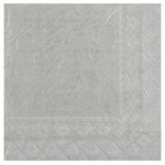 Serviette Crystal Argent Sachet de 25 pièces 33 x 33 cm
