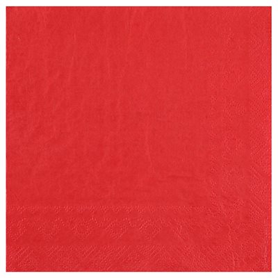Serviette Crystal Rouge Sachet de 25 pièces 33 x 33 cm
