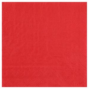 Serviette Crystal Rouge Sachet de 25 pièces 33 x 33 cm