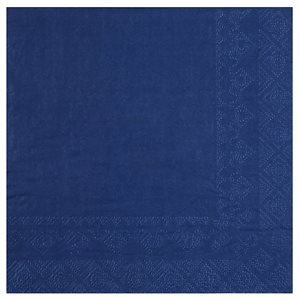 Serviette Crystal Bleu Sachet de 25 pièces 33 x 33 cm