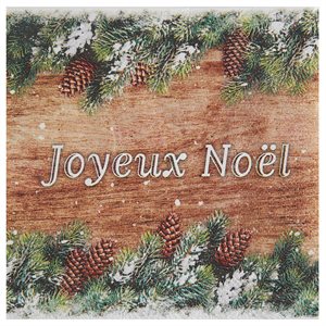 Serviette Pommes de pin Multicolore 33 x 33 cm Sachet de 20