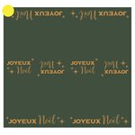 Set de table Noël chic Vert Ø 34 cm Sachet de 6 pièces