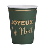 Gobelet Noël chic Vert Ø 7.8 x 9.7 cm  /  27cl Sachet de 10 pi