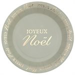 Assiette Joyeux Noël Scintillant sauge  22.5 cm Sachet de 10