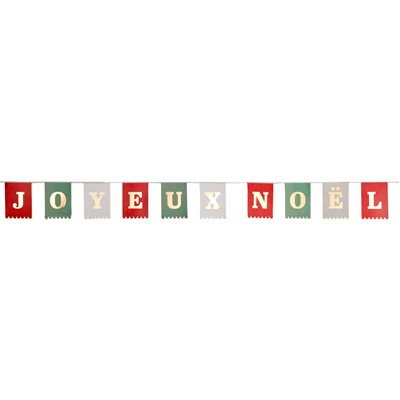 Banderole Joyeux Noël Multicolore 14.5 x 20 cm / 500 cm Poch