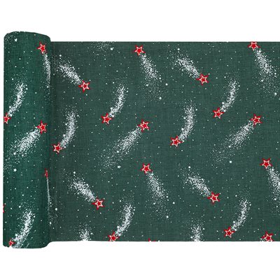 Chemin de table Etoile filante Vert 28 cm Rouleau de 3 mètre Chemin de table Etoile filante Vert 28 cm Rouleau de 3 mètre