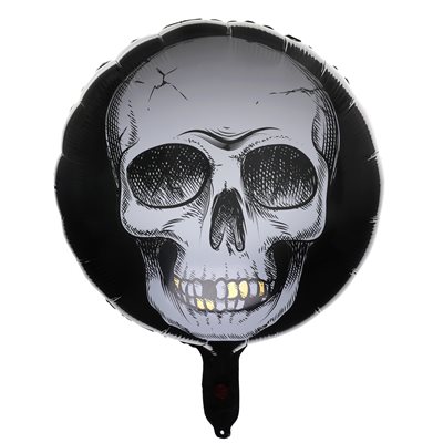 Ballon Alu Squelette Blanc Ø 45 cm. Hélium 0.015 m3 Pochette Ballon Alu Squelette Blanc Ø 45 cm. Hélium 0.015 m3 Pochette