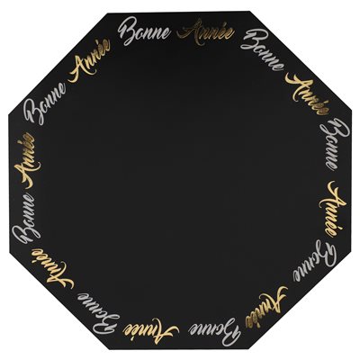 Set de table Réveillon Noir 34 x 34 cm Sachet de 6 pièces Set de table Réveillon Noir 34 x 34 cm Sachet de 6 pièces