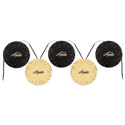 Banderole Réveillon Noir Ø 15 cm / 500 cm Pochette d'1 pièce Banderole Réveillon Noir Ø 15 cm / 500 cm Pochette d'1 pièce