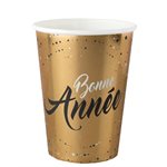 Gobelet Réveillon Or Ø 7.8 x 9.7 cm  /  27cl Sachet de 10 pièc