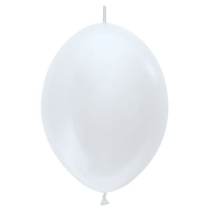 "06"" Satin White Link-O-Loons (50pcs)"