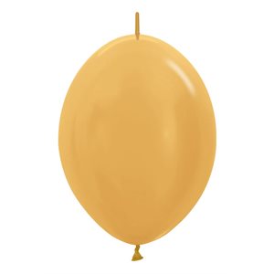 "06"" Metallic Gold Link-O-Loons (50pcs)"